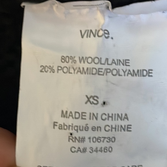 Vince black wool blend cable knit sweater XS - Picture 12 of 12